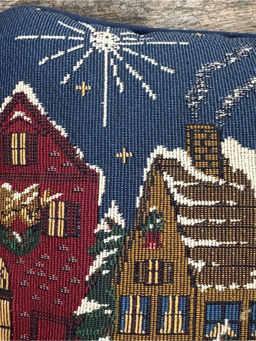 Designers Touch Needlepoint Christmas Pillows Lot Of 2 11” Holiday Santa Snowman